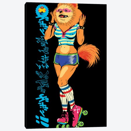 Pomeranian Rock Dogs - Roller Bitch Canvas Print #BBY37} by Butcher Billy Art Print
