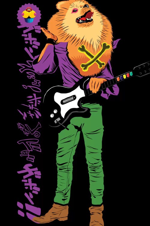 Pomeranian Rock Dogs - Rebel Rebel by Butcher Billy wall art