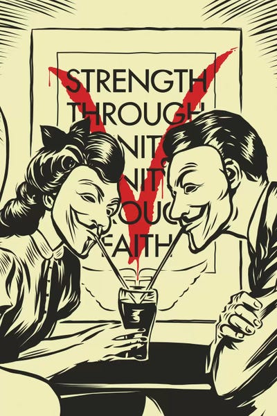 V for Valentine by Butcher Billy acrylic art print