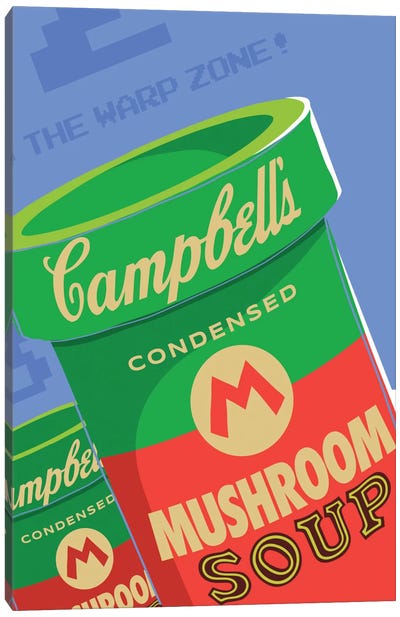 Welcome to the Warhol Zone Canvas Art Print - Super Mario Bros