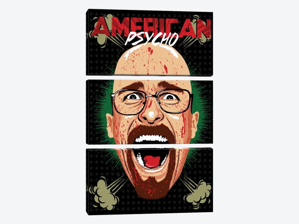 American Psycho - Breaking Bad Edition by Butcher Billy 3-piece Canvas Print