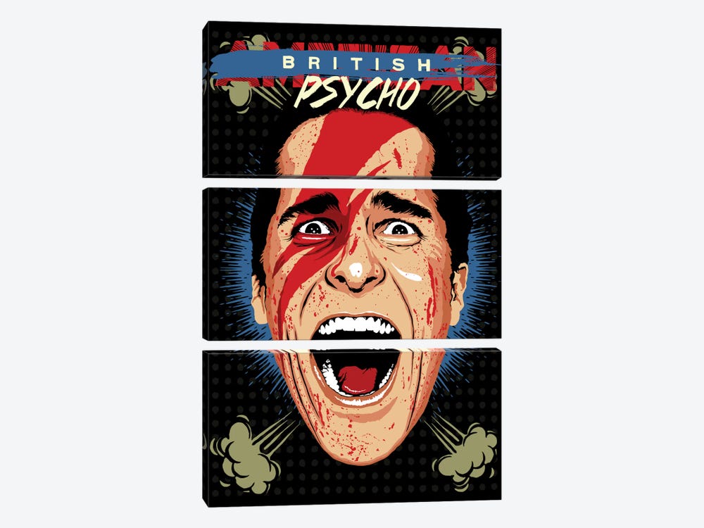 American Psycho - British Edition by Butcher Billy 3-piece Canvas Wall Art