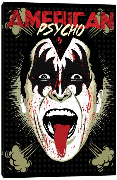 American Psycho - RocknRoll All Night Edition Canvas Art Print - Horror Movie Art