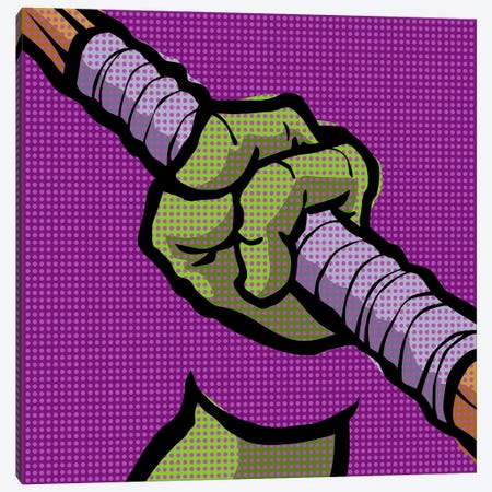 Roy's Pop Martial Art Chelonians - Purple Canvas Print #BBY60} by Butcher Billy Art Print