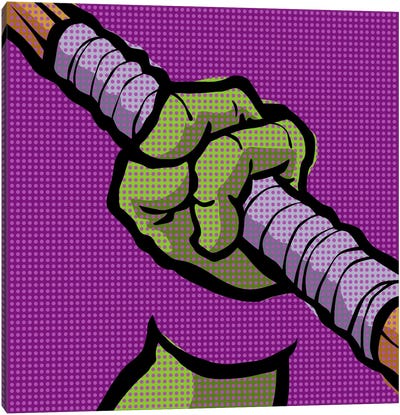 Roy's Pop Martial Art Chelonians - Purple Canvas Art Print - Warrior Art