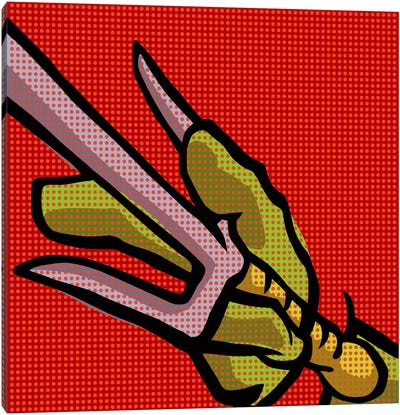 Roy's Pop Martial Art Chelonians - Red Canvas Art Print - Green Art