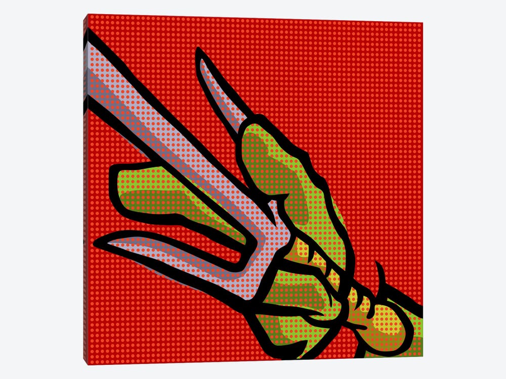 Roy's Pop Martial Art Chelonians - Red by Butcher Billy 1-piece Canvas Wall Art