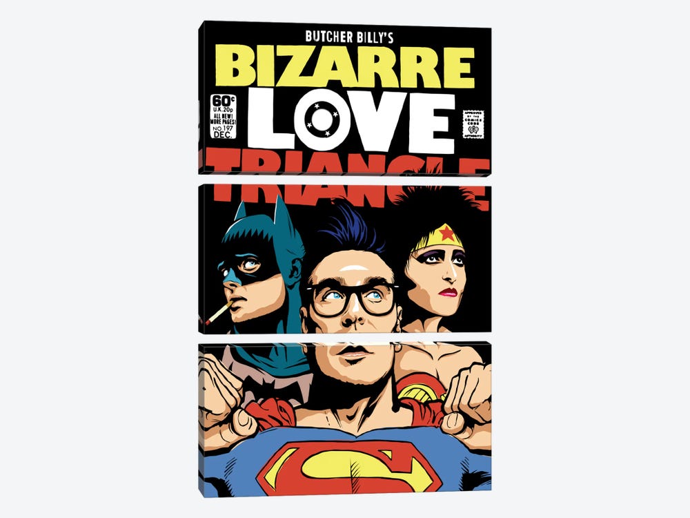 Bizarre Love Triangle - The Post-Punk Edition by Butcher Billy 3-piece Canvas Print