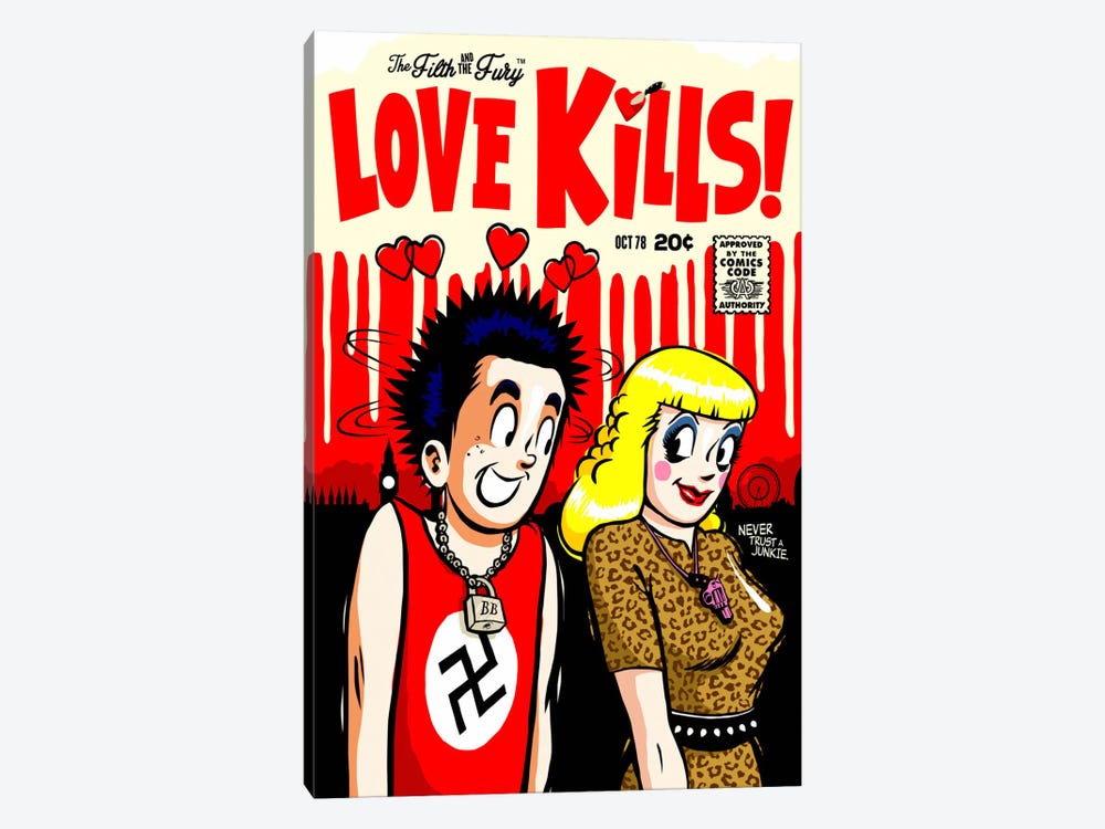 The Filth and The Fury - Love Kills by Butcher Billy 1-piece Canvas Art