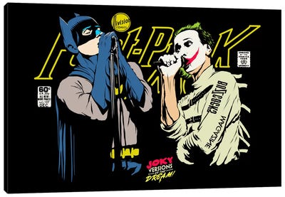 The Post-Punk Face-Off Canvas Art Print - Justice League