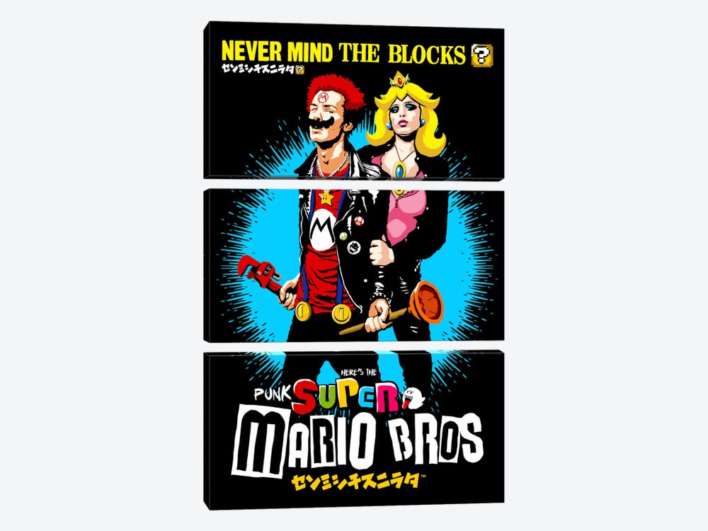 The Sid And Nancy Nintendo Lost Levels by Butcher Billy 3-piece Canvas Artwork