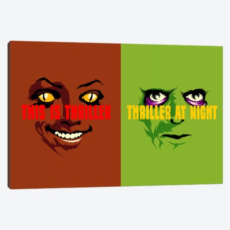 This Is Thriller Double Feature Canvas Print #BBY90} by Butcher Billy Canvas Wall Art