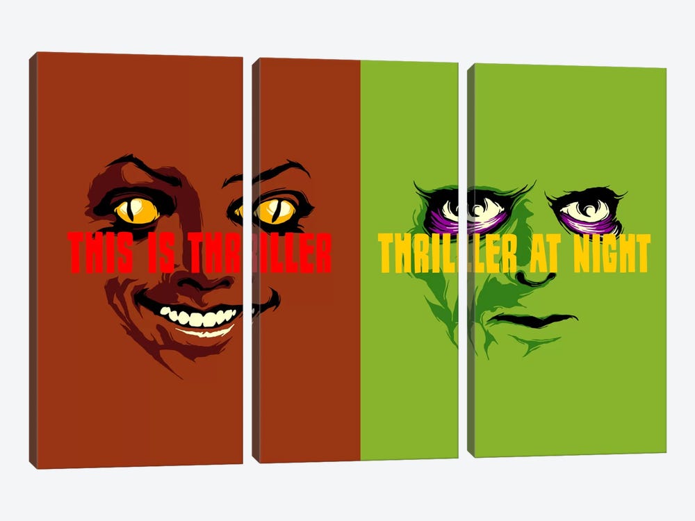 This Is Thriller Double Feature by Butcher Billy 3-piece Canvas Artwork