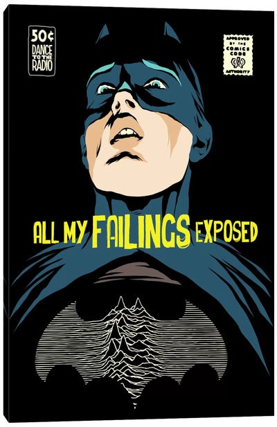 Post-Punk Failings Exposed Canvas Art Print - Batman
