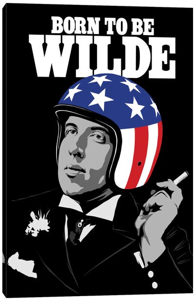 Born To Be Wilde Canvas Art Print - Oscar Wilde