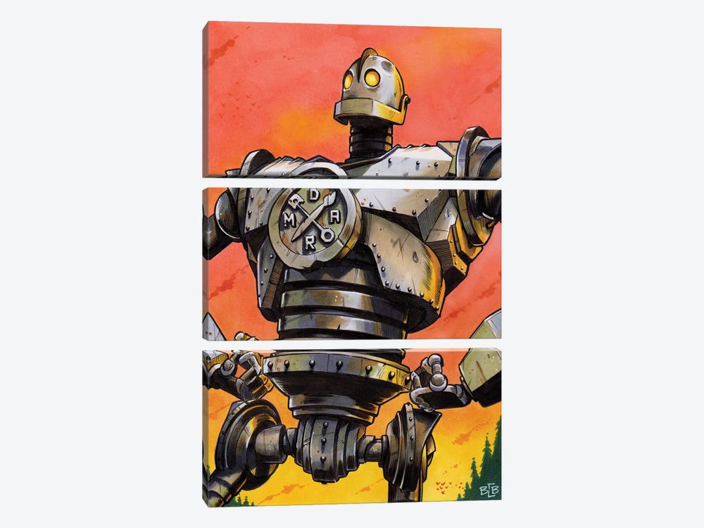 Iron Giant by Brendan Cullen-Benson 3-piece Canvas Art