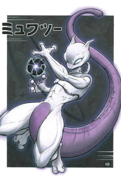 Mewtwo by Brendan Cullen-Benson wall art