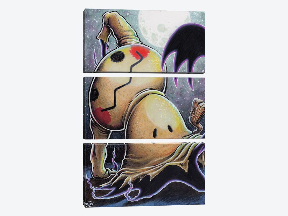 Mimikyu by Brendan Cullen-Benson 3-piece Canvas Print