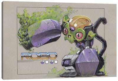 Robo Mojo Canvas Art Print - Brendan Cullen-Benson