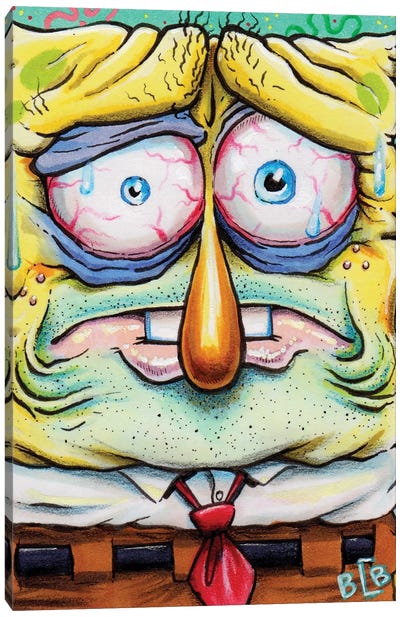 Spongebob Gross-Up Canvas Art Print