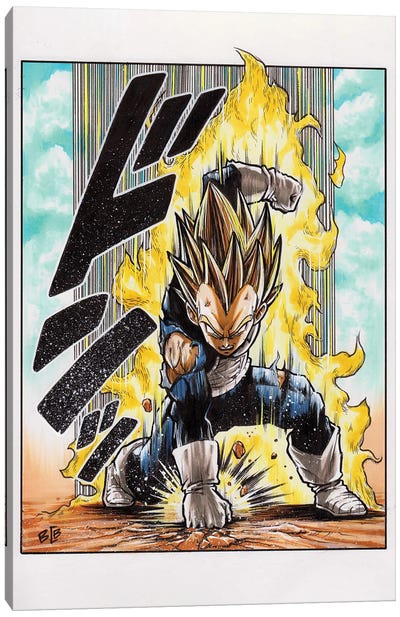 Goku Dragon Ball Z Neon Iridescent (32) Canvas Print
