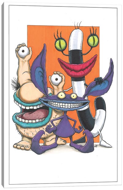 Real Monsters Canvas Art Print - Animated & Comic Strip Character Art