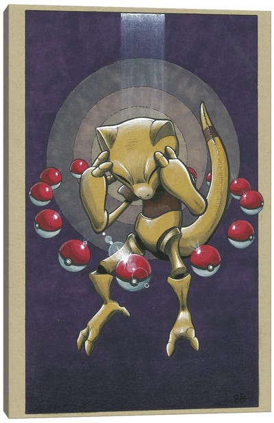 Abra Canvas Art Print - Pokémon