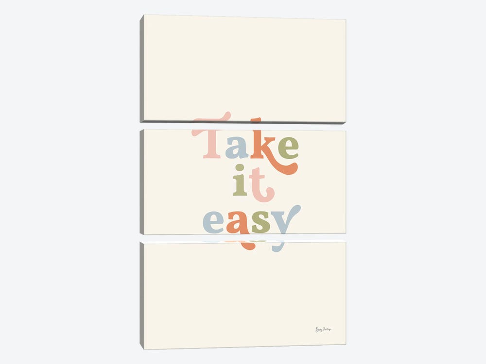 Take it Easy Pastel by Becky Thorns 3-piece Canvas Artwork