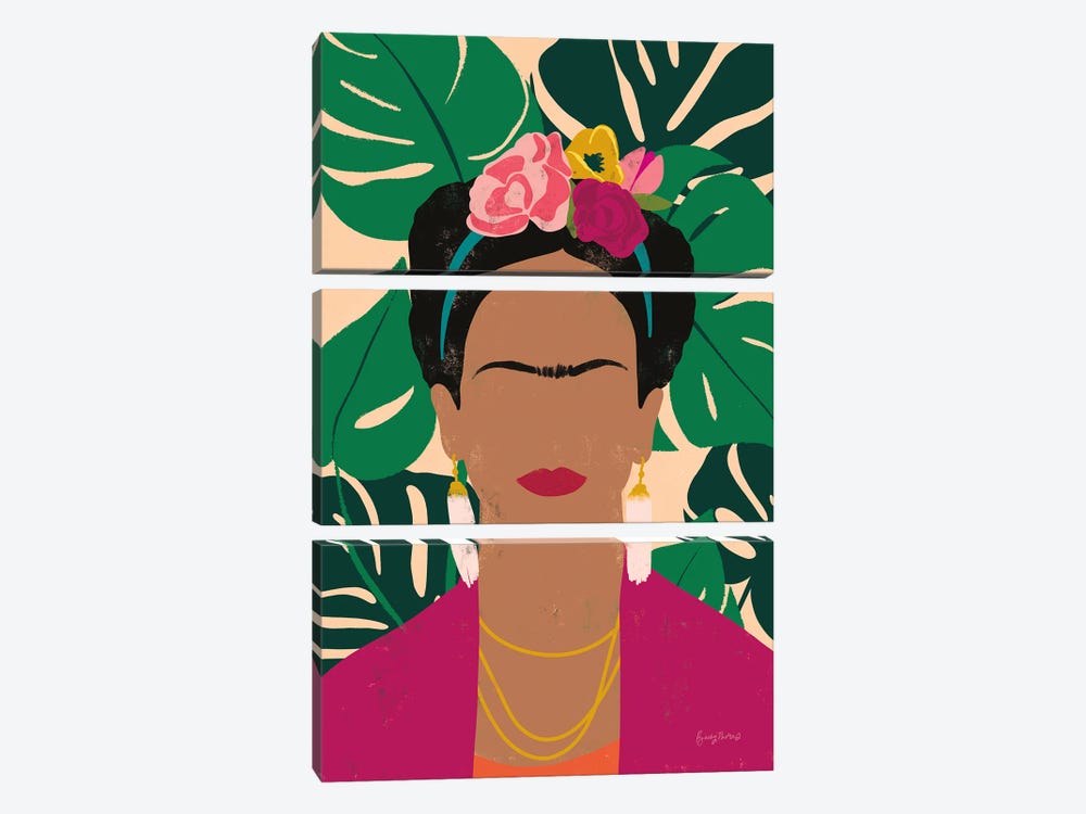 Frida Kahlo I Palms by Becky Thorns 3-piece Canvas Art