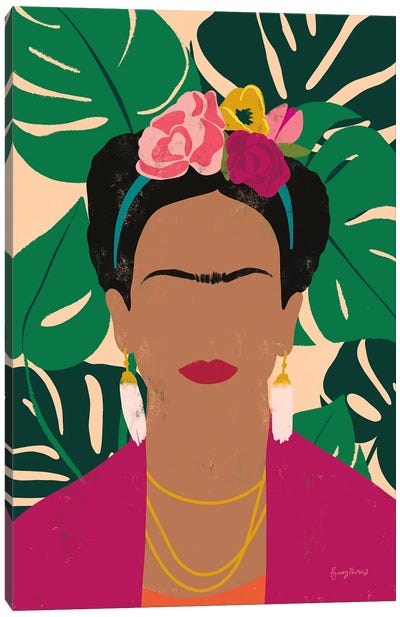 Frida Kahlo I Palms Canvas Art Print