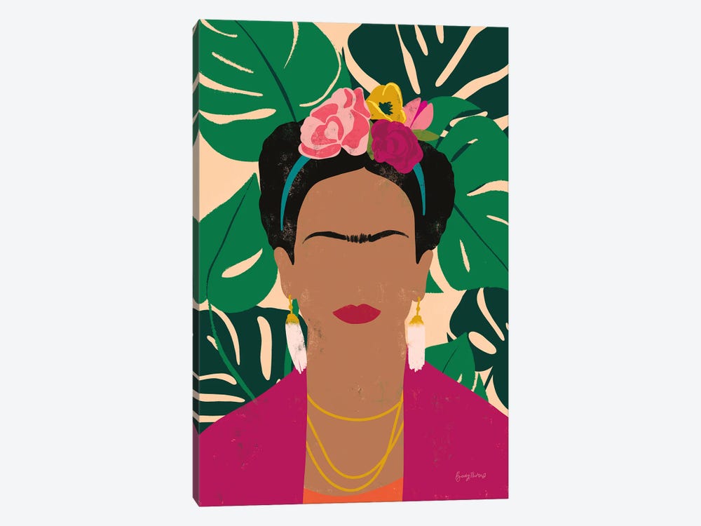 Frida Kahlo I Palms by Becky Thorns 1-piece Canvas Artwork