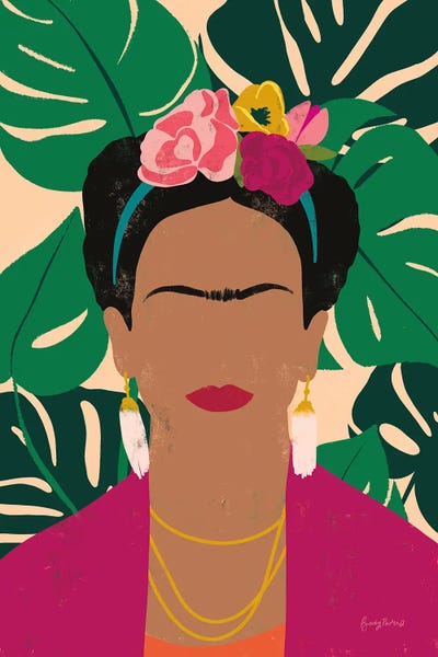 Tropical Leaves: Frida Kahlo I Palms by Becky Thorns