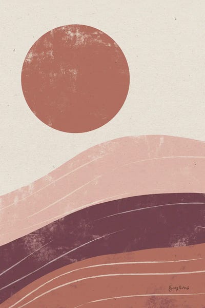 Eventide Desert Sunrise I by Becky Thorns metal wall art