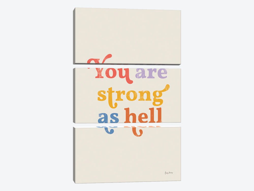 You Are Strong Bright by Becky Thorns 3-piece Canvas Art