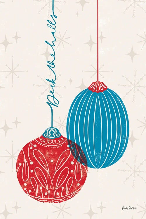 Retro Ornaments I by Becky Thorns wall art