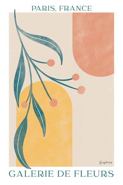 Botanical Poster III by Becky Thorns metal wall art