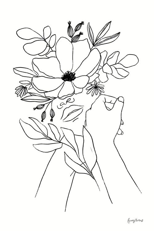 Rooted II BW by Becky Thorns wall art