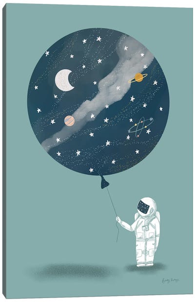 Astronaut Balloon Canvas Art Print