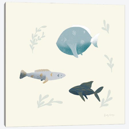 Ocean Life Fish Canvas Print #BCK30} by Becky Thorns Art Print