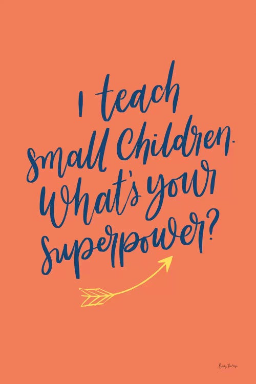 Teachers I Orange by Becky Thorns wall art