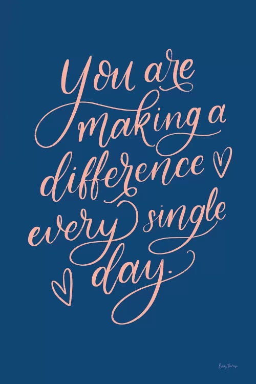 Teachers III Blue by Becky Thorns wall art