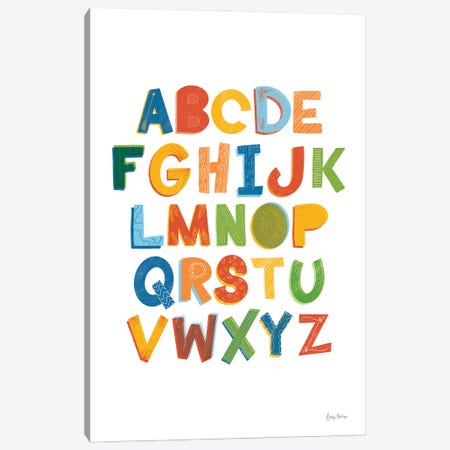 Colorful Alphabet Canvas Print #BCK92} by Becky Thorns Canvas Art Print