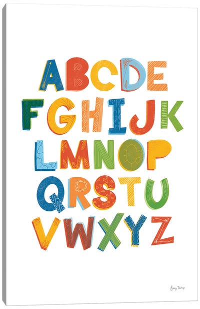 Colorful Alphabet Canvas Art Print