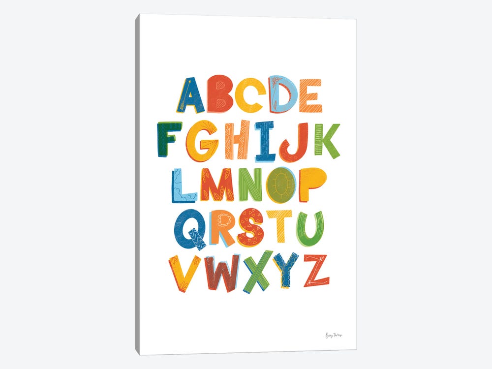Colorful Alphabet 1-piece Canvas Art