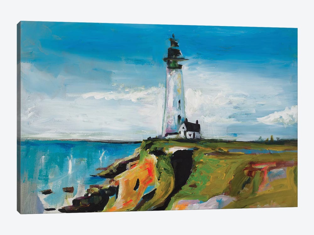 Lighthouse On A Cliff by Andy Beauchamp 1-piece Canvas Art