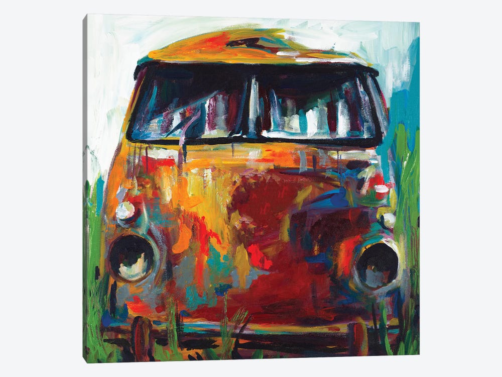 Retro Love Bus by Andy Beauchamp 1-piece Canvas Art