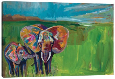 An Elephant's Love Canvas Art Print