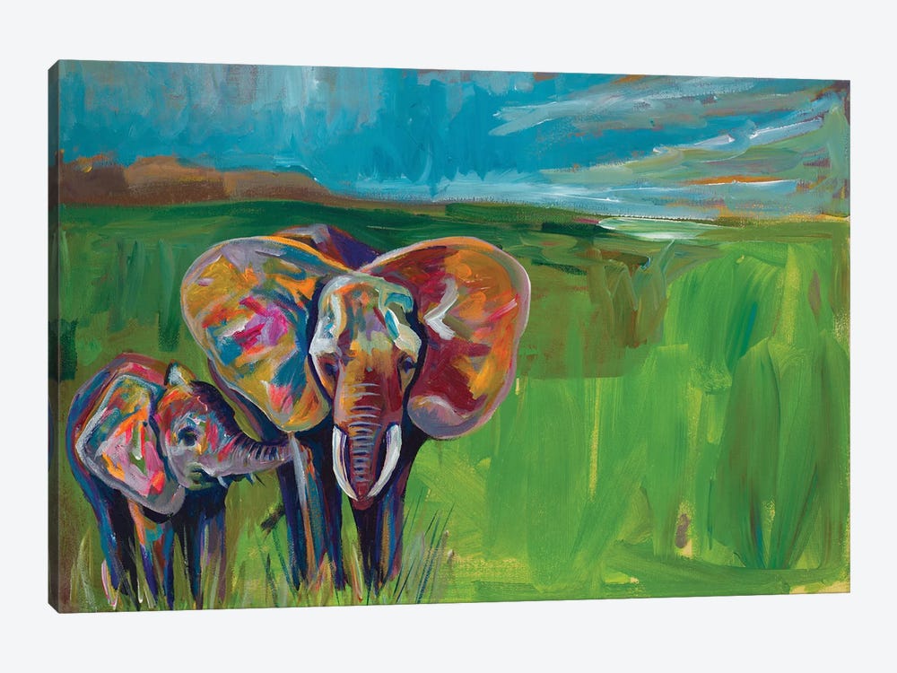 An Elephant's Love by Andy Beauchamp 1-piece Canvas Print