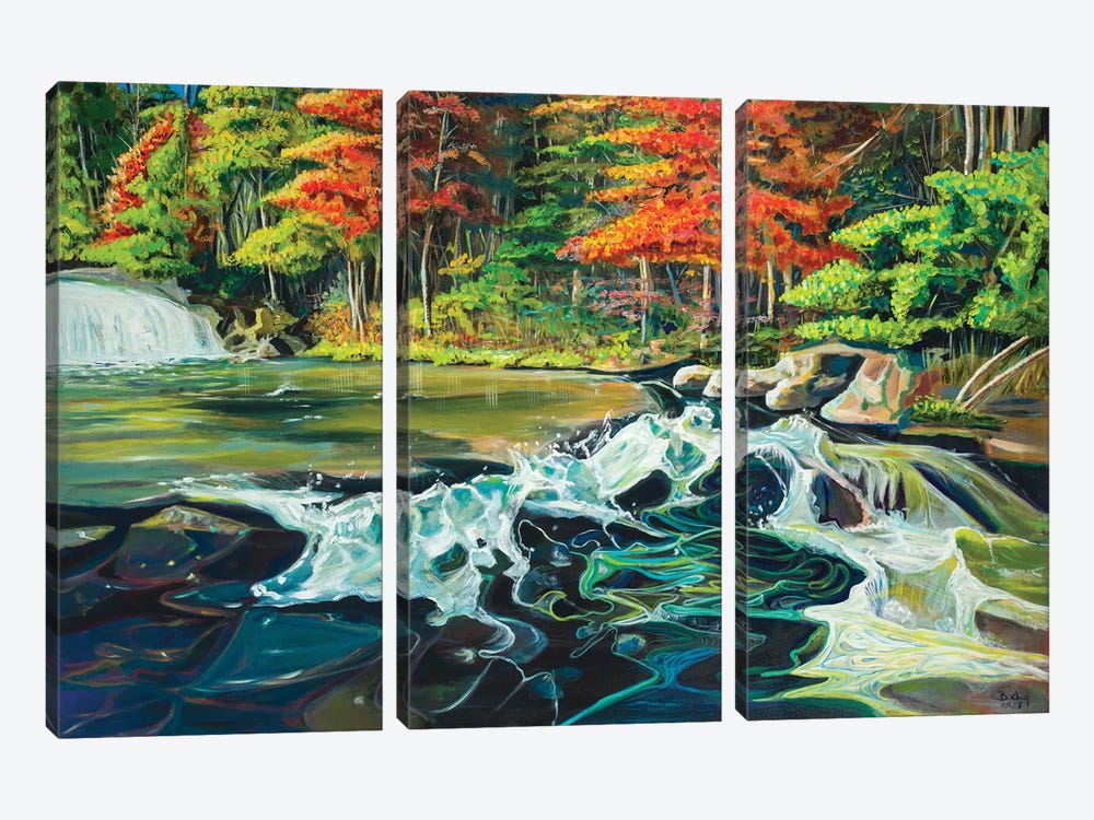 Running River I by Andy Beauchamp 3-piece Canvas Art Print