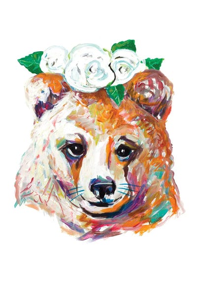 Brown Bears: Bear with Flower Crown by Andy Beauchamp